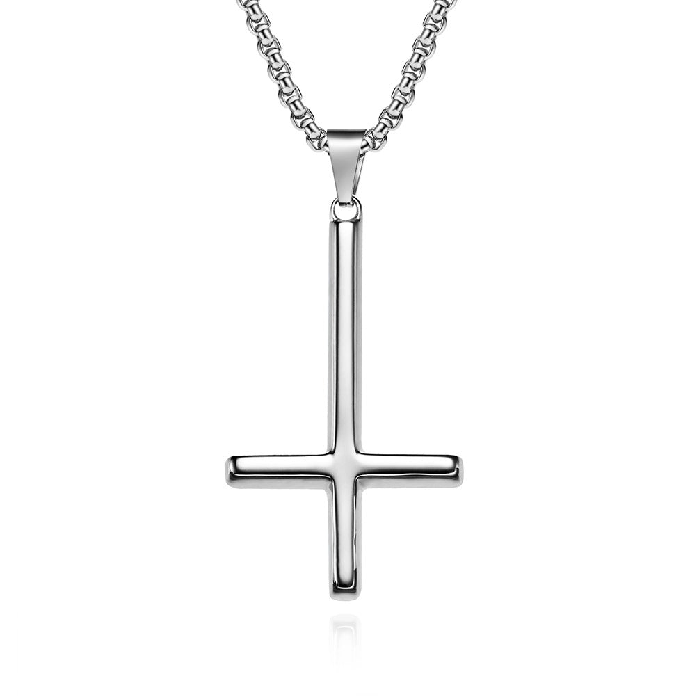 Titanium Steel Inverse Cross St. Peter Pendants
