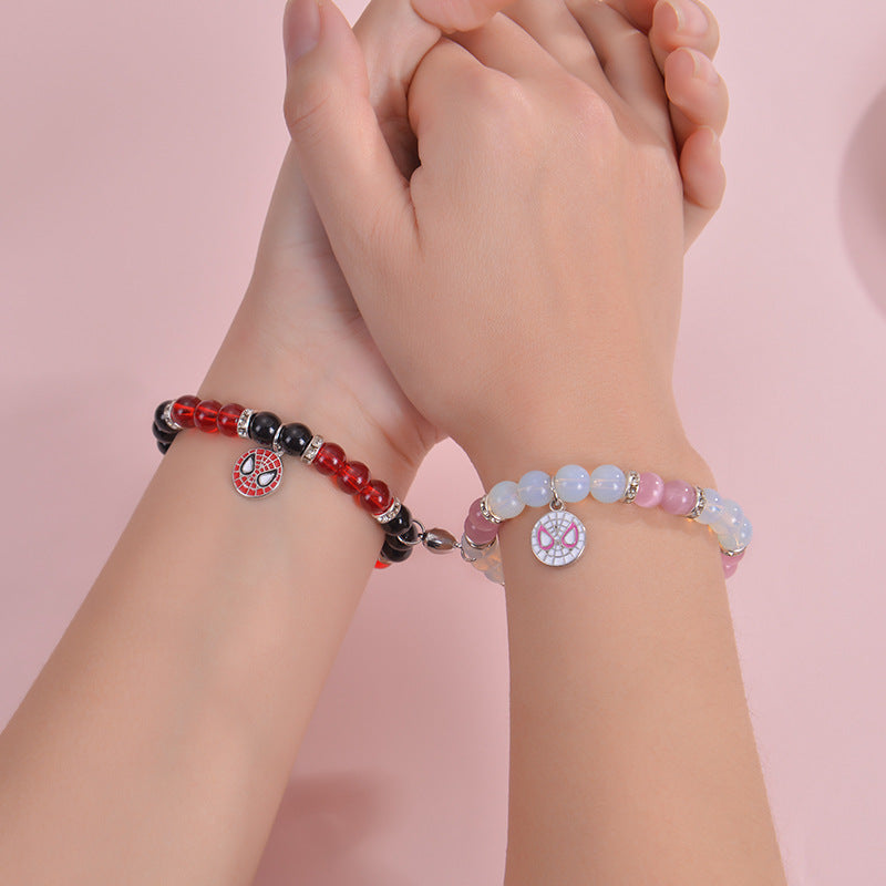 Spider Natural Opal Crystal Magnet Suction Bracelets