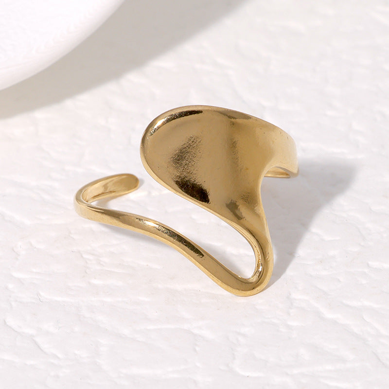 Simple Irregular Glossy Open Personalized Cold Style High-grade Rings