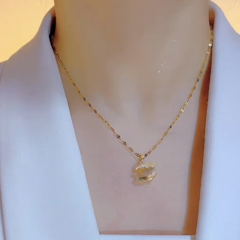Live Broadcast Smart Double Female Summer Advanced Design Sense Necklaces