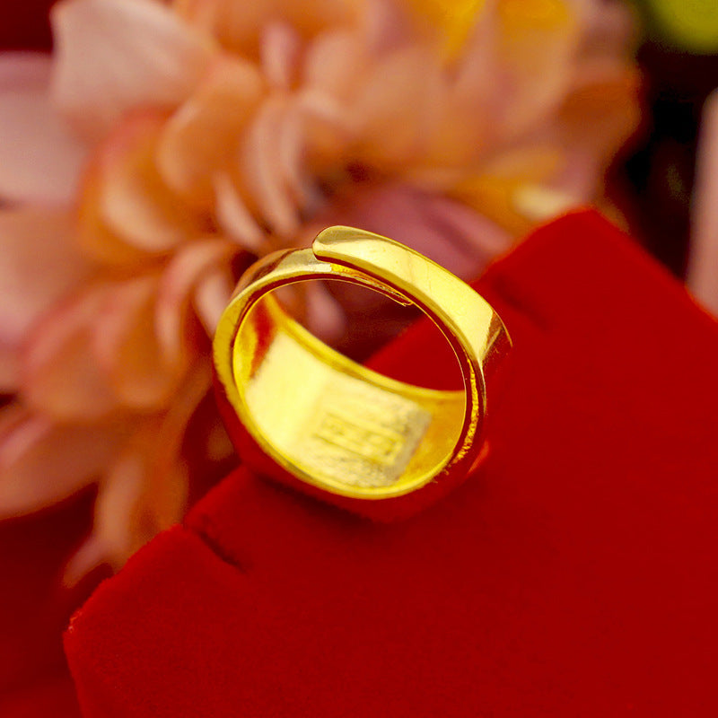 Men's Shop Style Pure Copper Gold-plated Stylish Rings