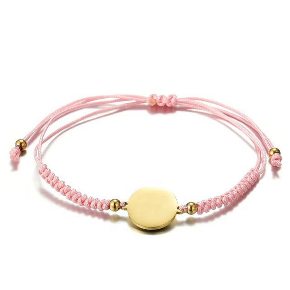 Braided Rope Couple Stainless Steel Hand-woven Bracelets