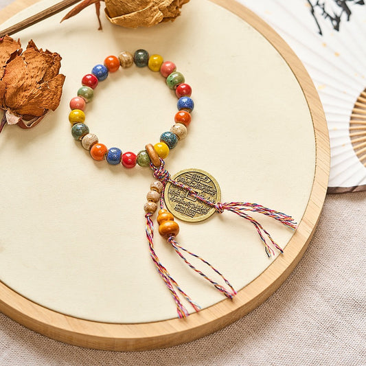 Women's Ceramic Ethnic Style Chinese Popular Ancient Bead Bracelets