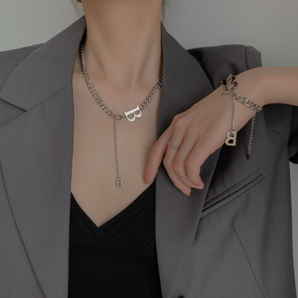 Women's & Men's Personalized Hip Hop Trendy Big Letter Necklaces