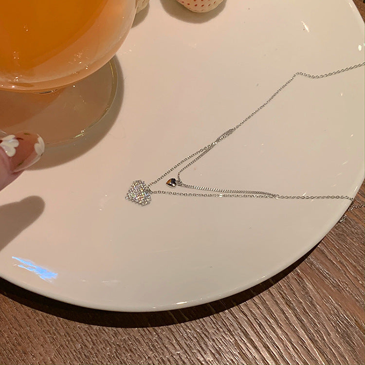 Women's Shiny Diamond Design Sense Niche Clavicle Necklaces