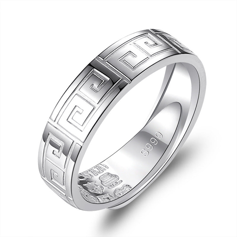 Men's Style Sier-plated For Single Unique Hipster Rings