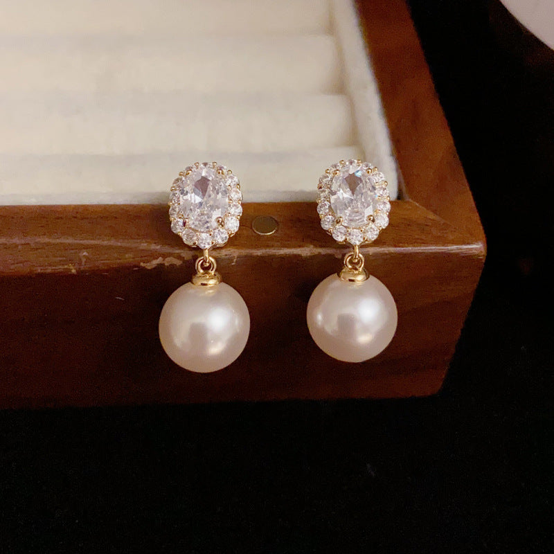 Blue Gem Pearl Gentle Stylish High Rings