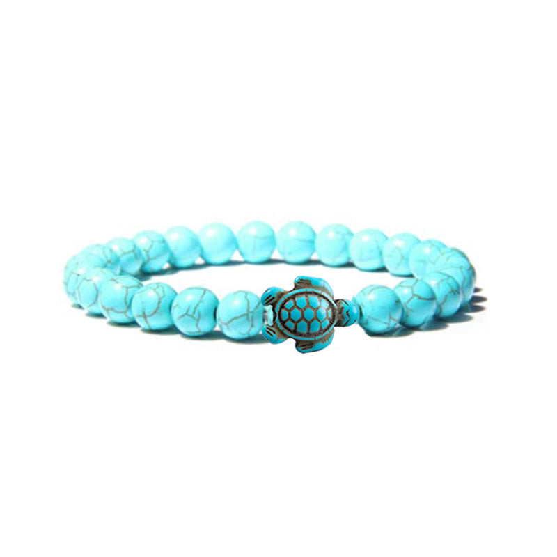 Women's & Men's Turquoise Turtle Volcanic Rock White More Bracelets