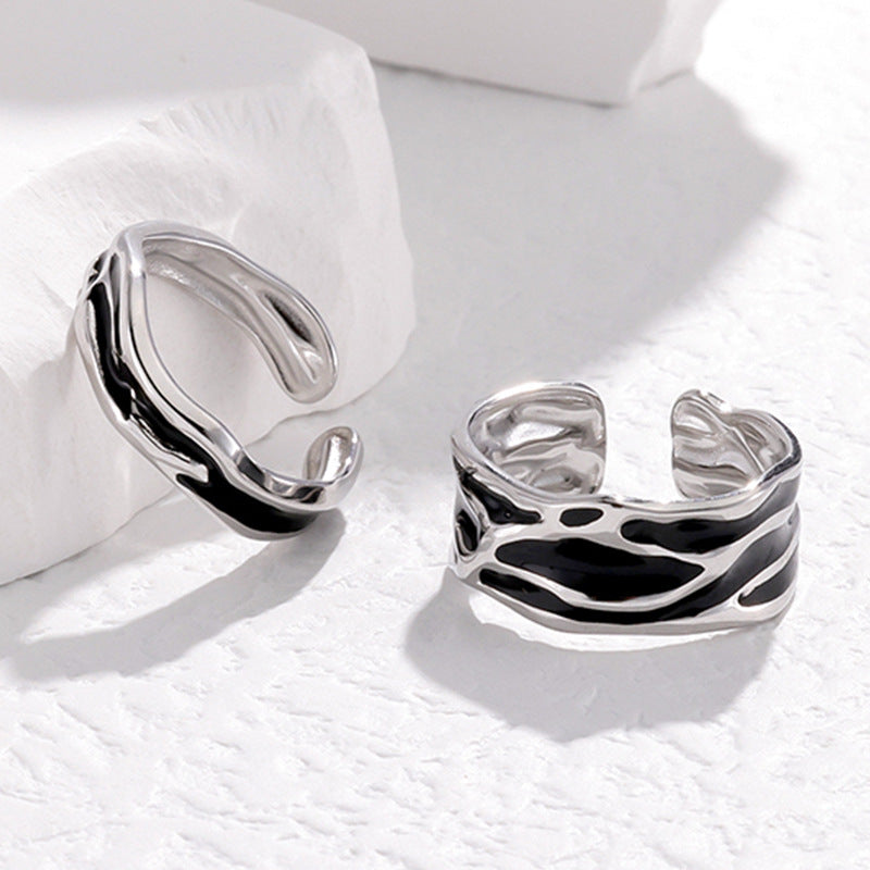Dripping Oil Titanium Open-end Pairs Can't Quit Rings