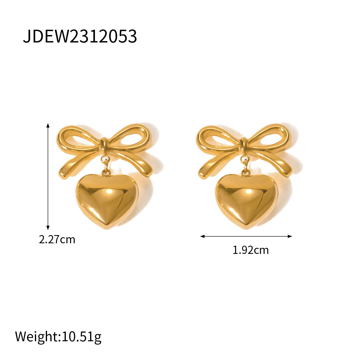 Contrast Color Love Heart Advanced Sense Earrings