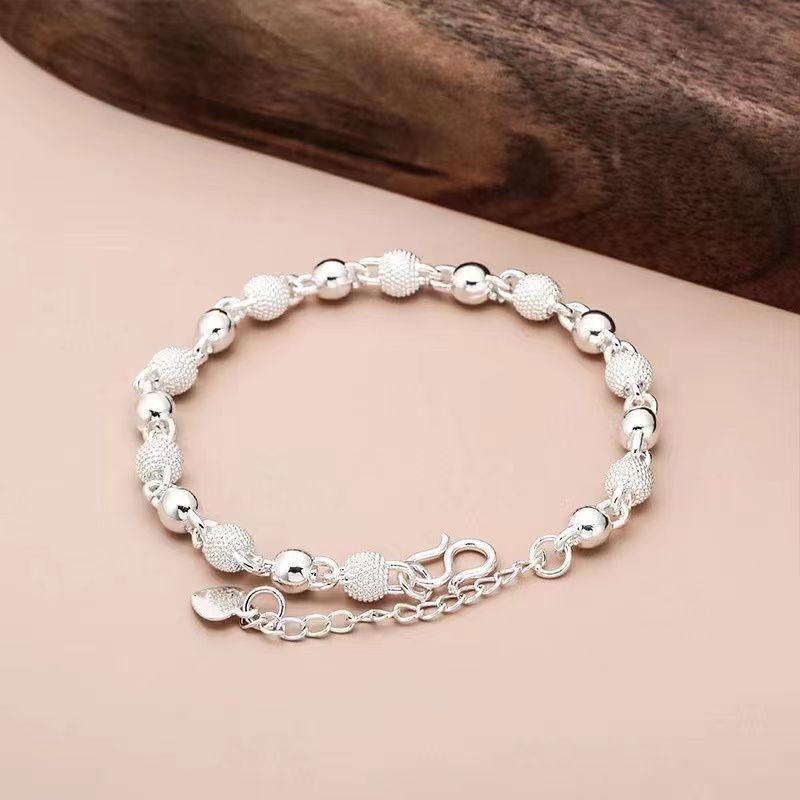 Sier-plated Hollow Exquisite Female Copper Alloy Bracelets