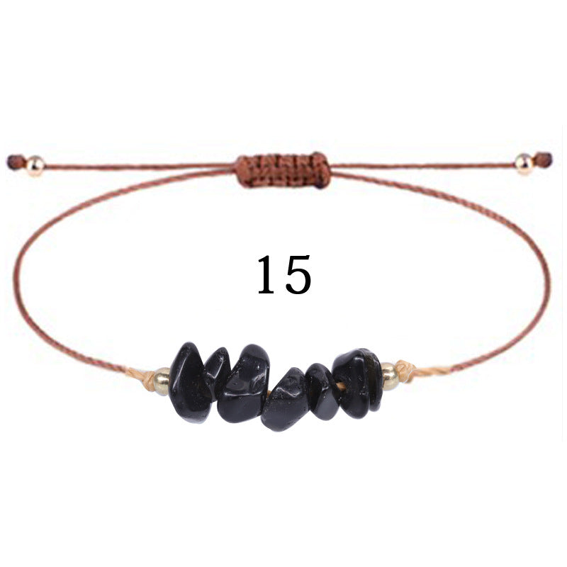 Gravel Summer Irregular Rough Stone Wax Bracelets