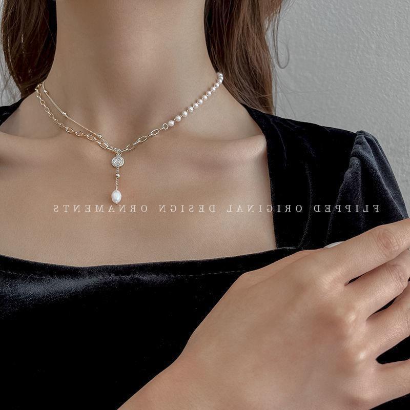 Luxury Minority Retro Simple Pearl Female Necklaces