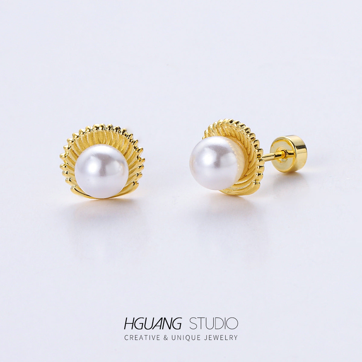Steel Gold Ear Bone Piercing Jewelry Earrings