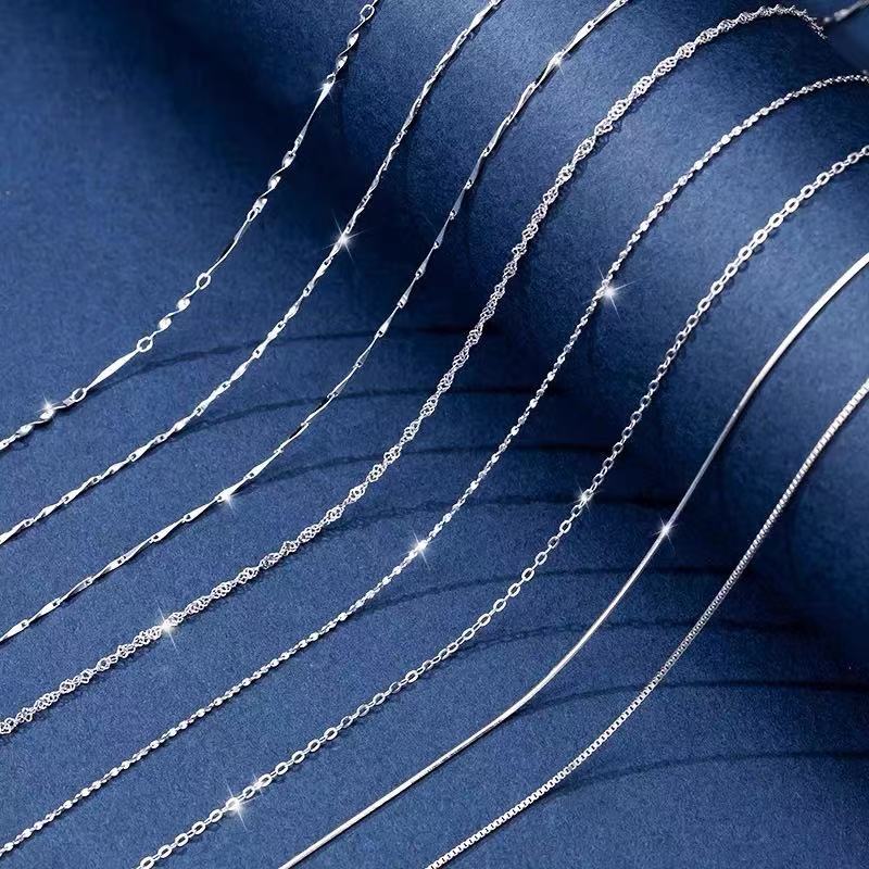 Sier Box Chain Ingot Melon Seeds Starry Necklaces