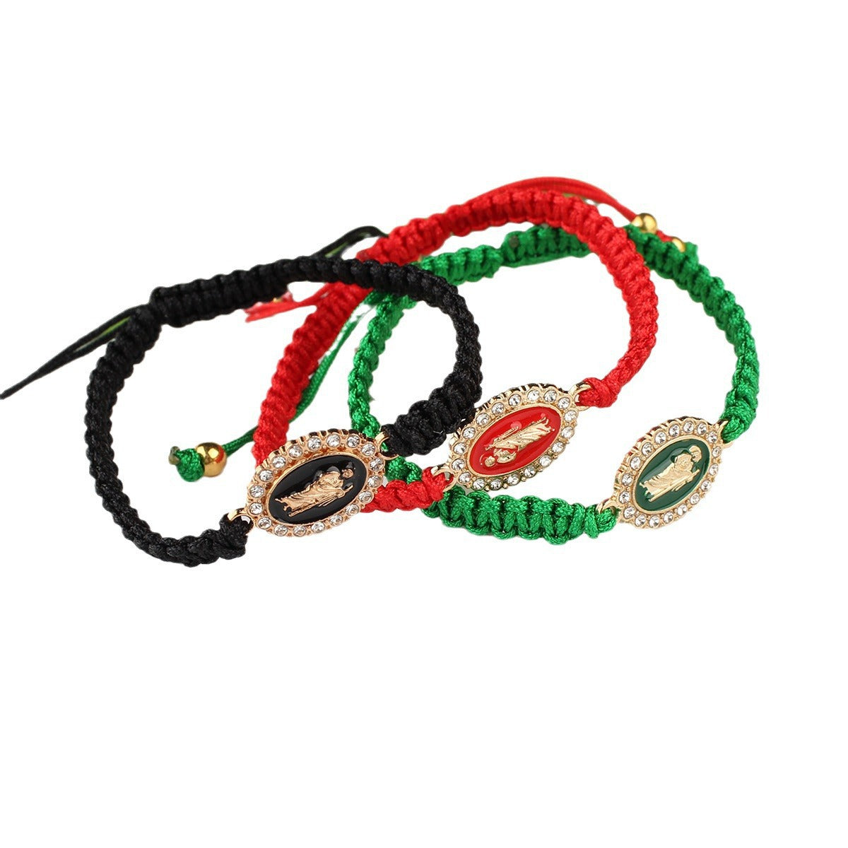 Personalized Virgin Mary Hand-woven Adjustable Card Bracelets