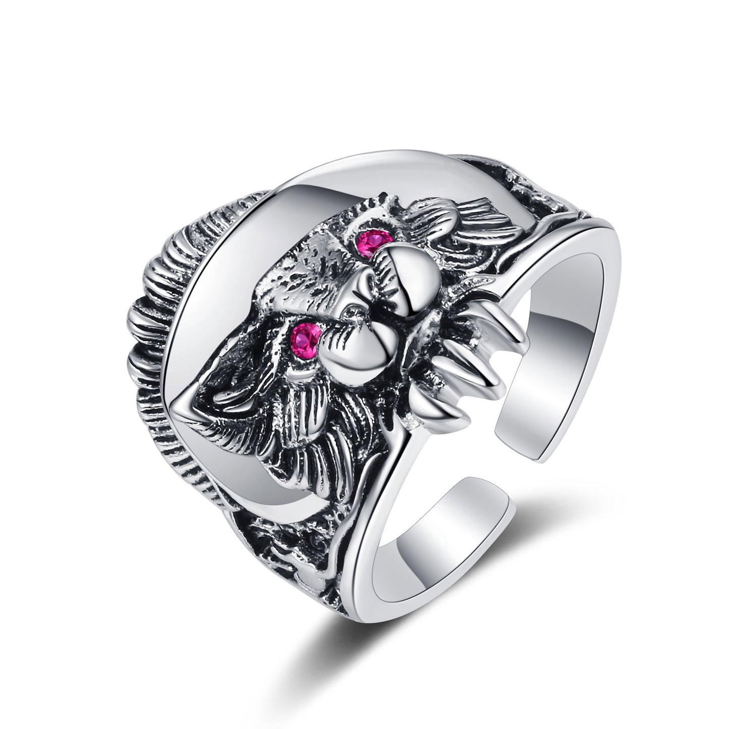 Men's Animal Cat Design Domineering Hip Hop Rings