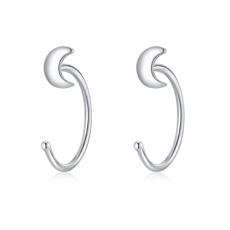 Women's Sterling Sier Pure Elegant Ear Niche Earrings