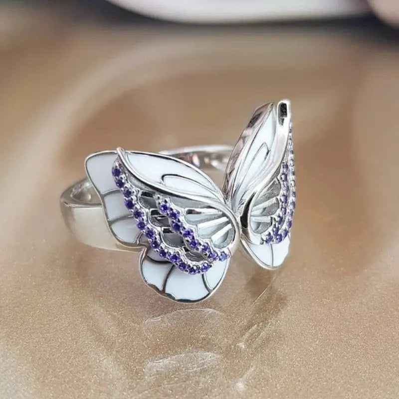 Butterfly Epoxy Creative Style Animal Shape Rings