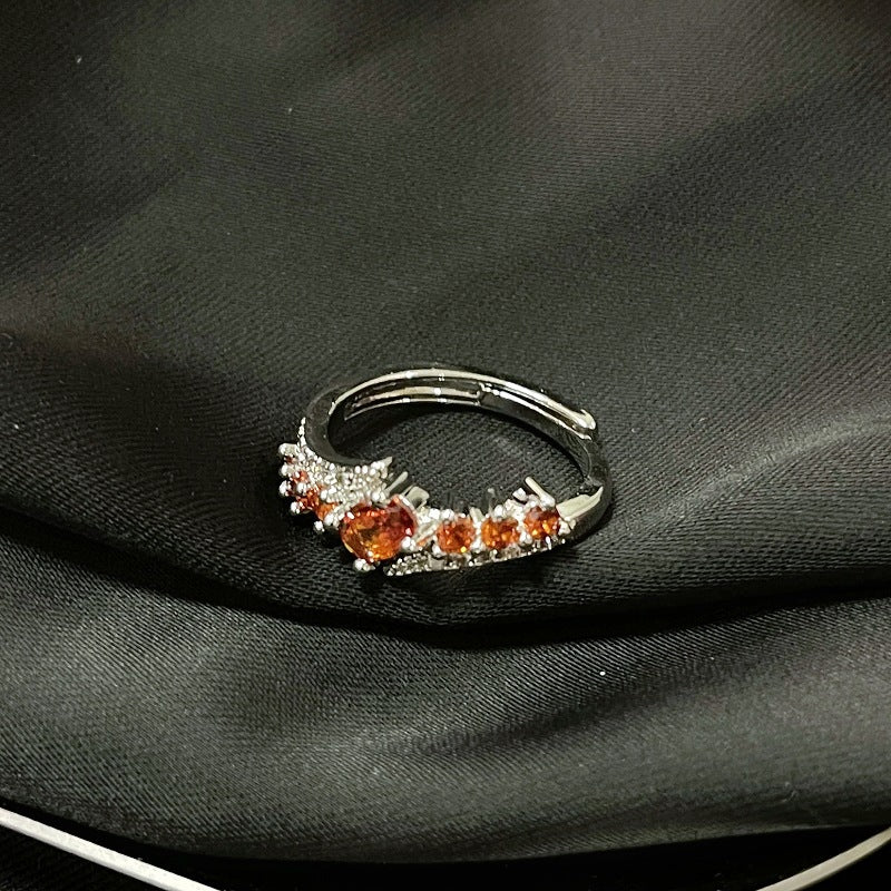 Light Luxury French High Sense Micro Inlaid Rings