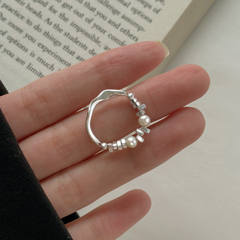 Pieces Of Sier Pearl Female Niche Rings