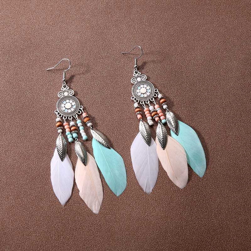 Women's Feather Tassel For Niche Personality Bohemian Earrings