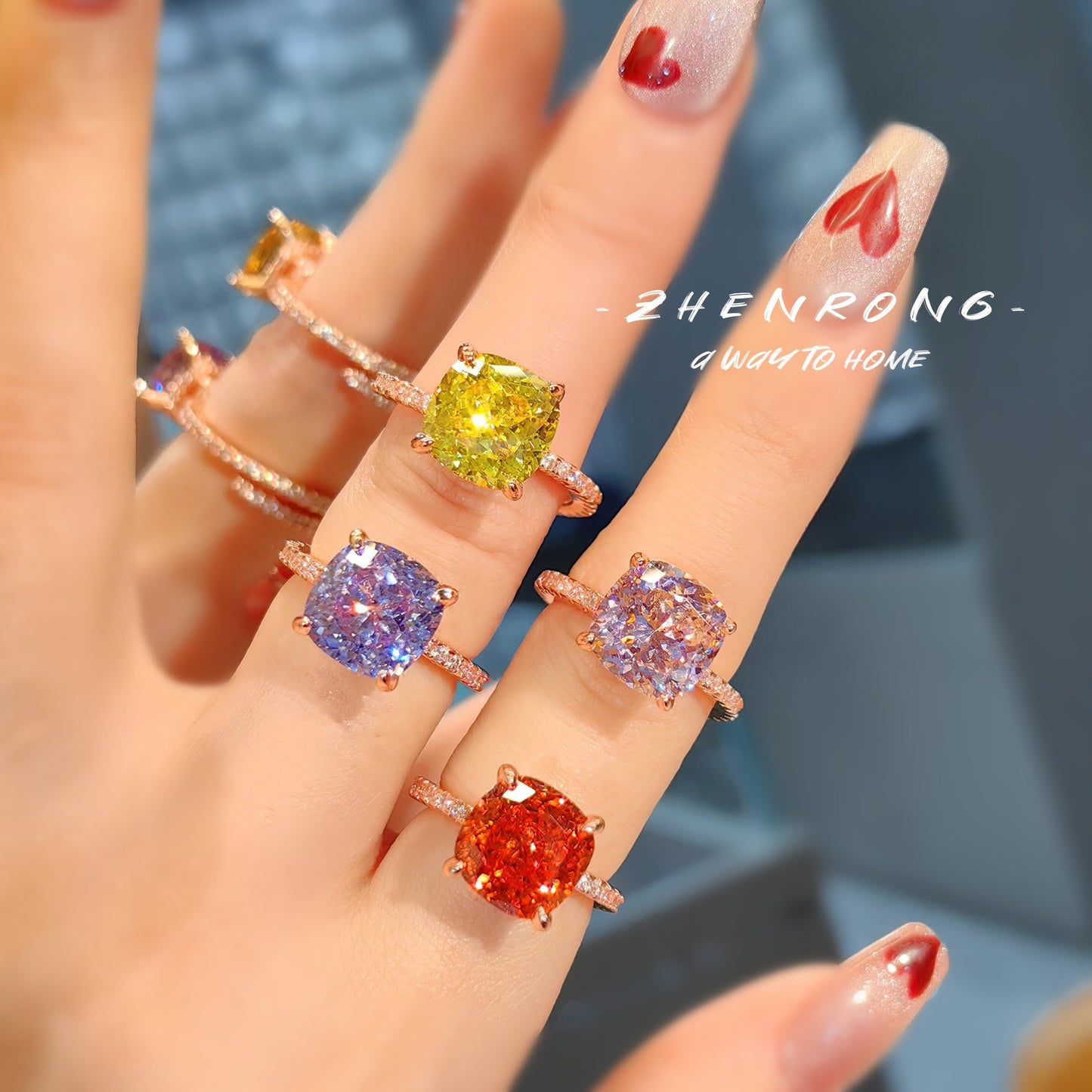 Women's Ice Flower Cut Virtue Pull Small Sugar Rings