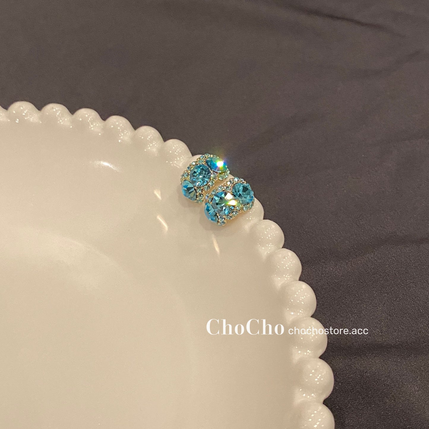 Purple Pink Diamond Shaped Niche Retro Sense Earrings