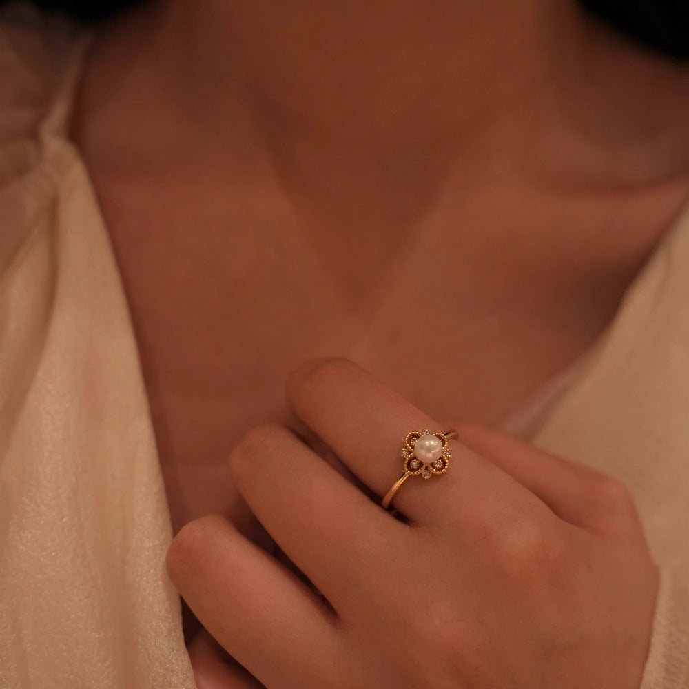Sier Niche Gentle Natural Colored Gems Female Rings