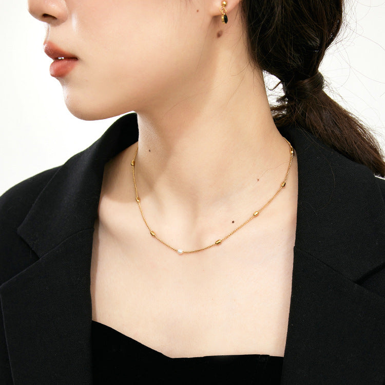 High Sense Everyday Joker Twin Pearl Necklaces