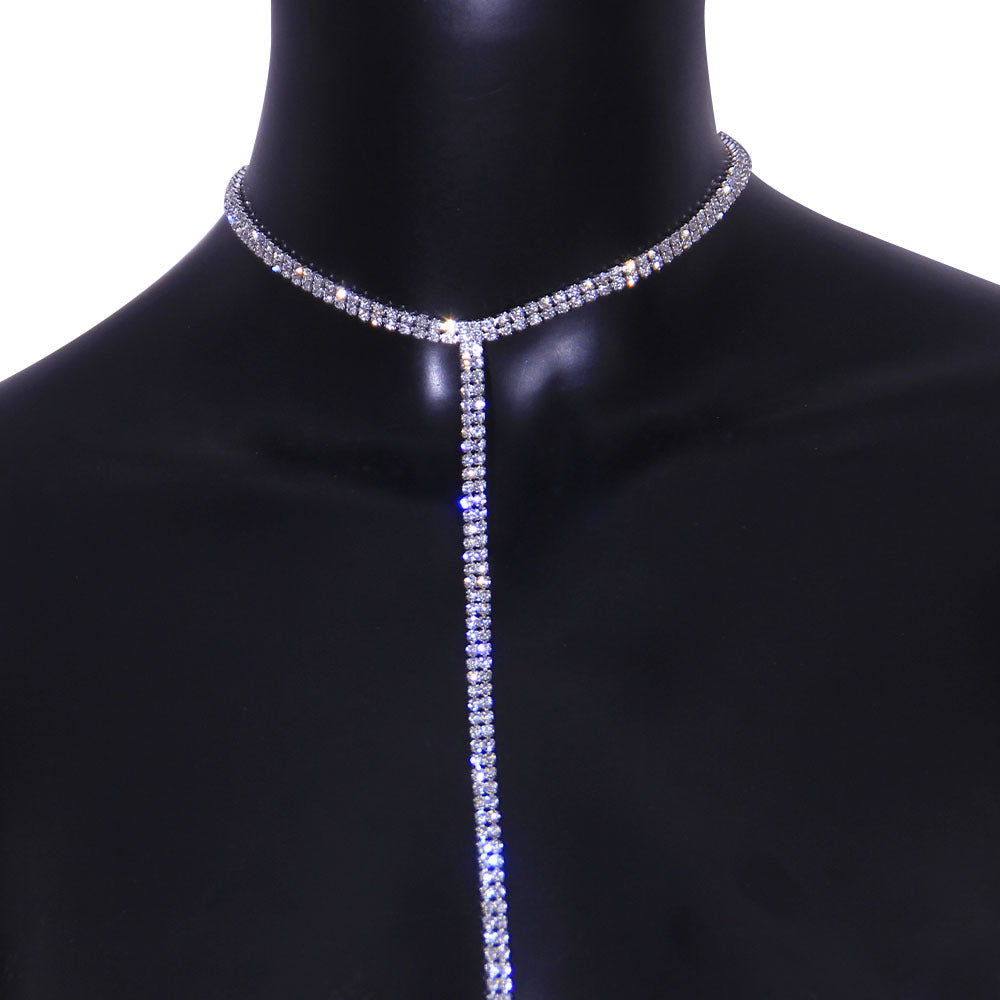 Women's Long Ornament Simple Fashion Rhinestone Necklaces