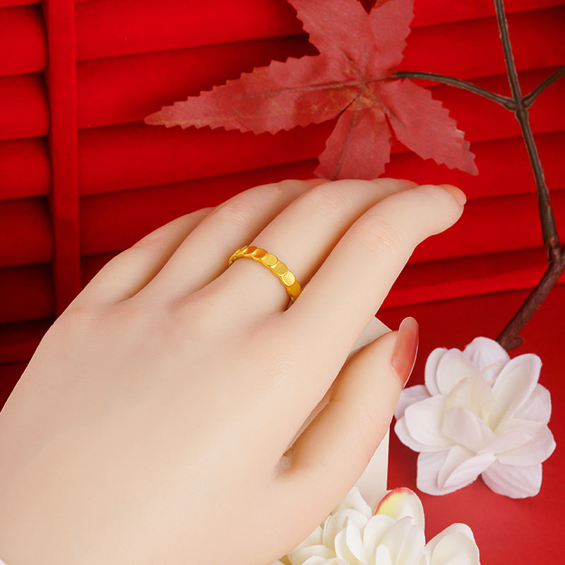 Light Luxury Design Real Bronze Open Rings