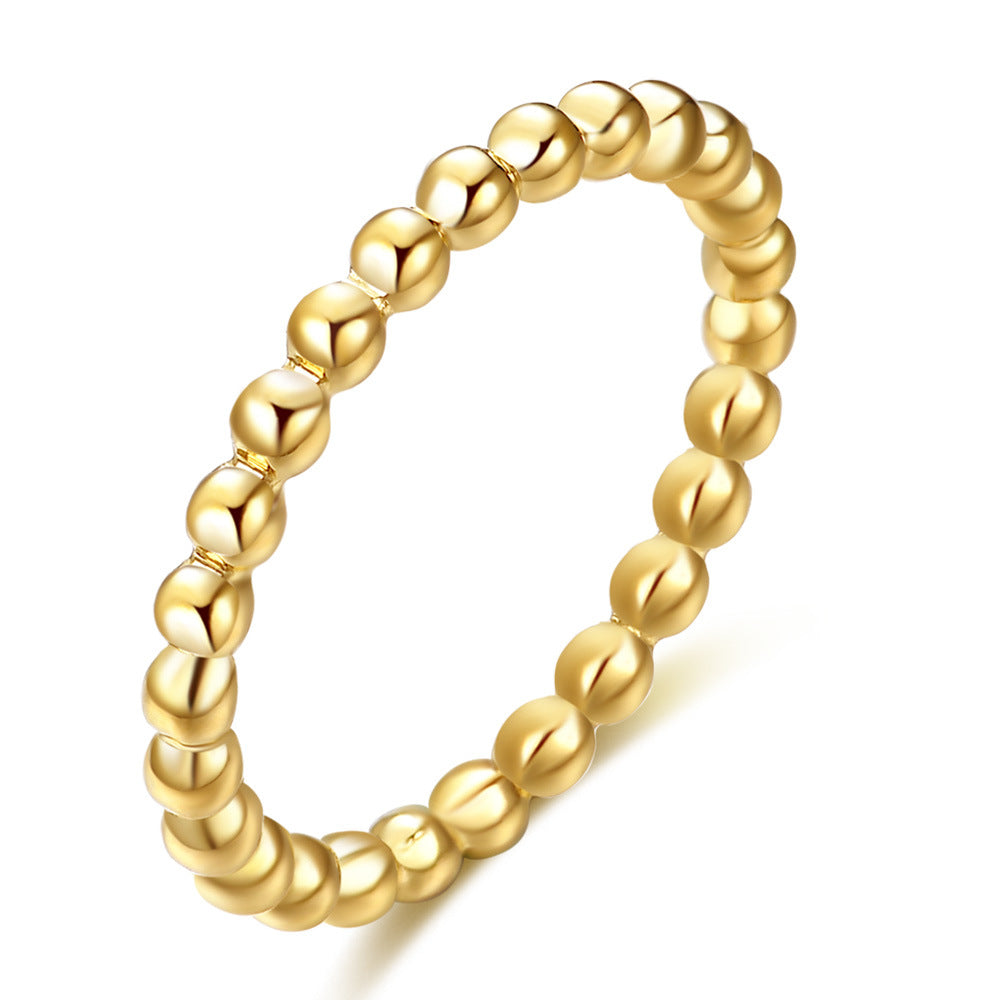 Simple Fashion Personality Geometric Beads Couple Rings