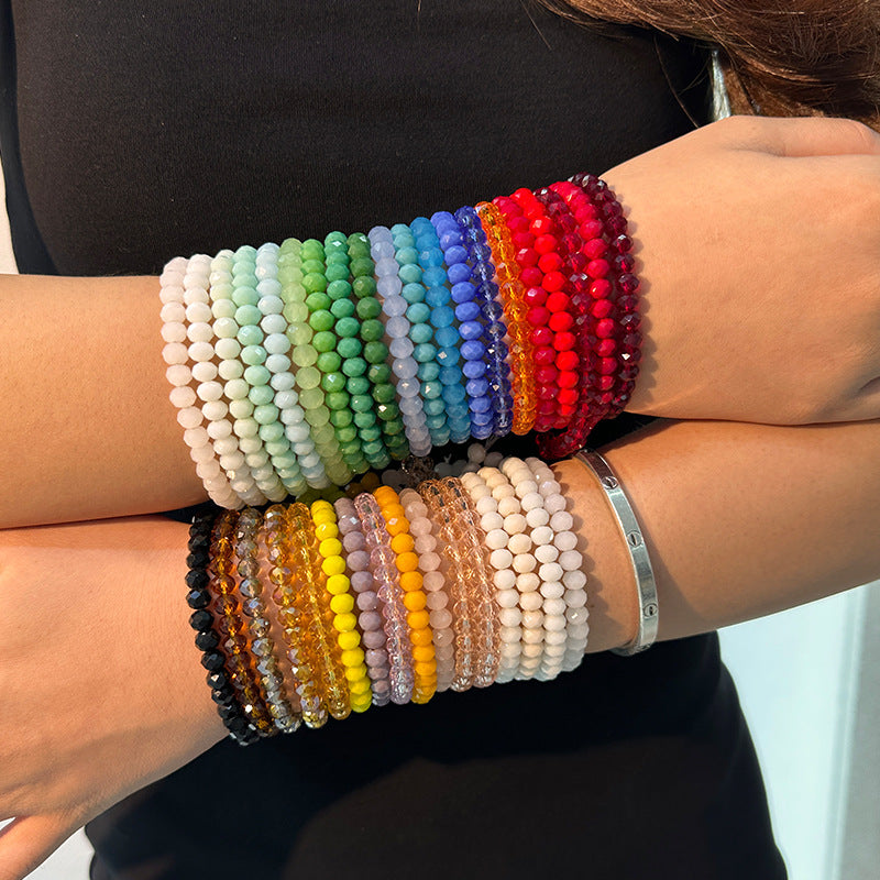 Women's Crystal Suit Bohemian Twin Elastic For Bracelets