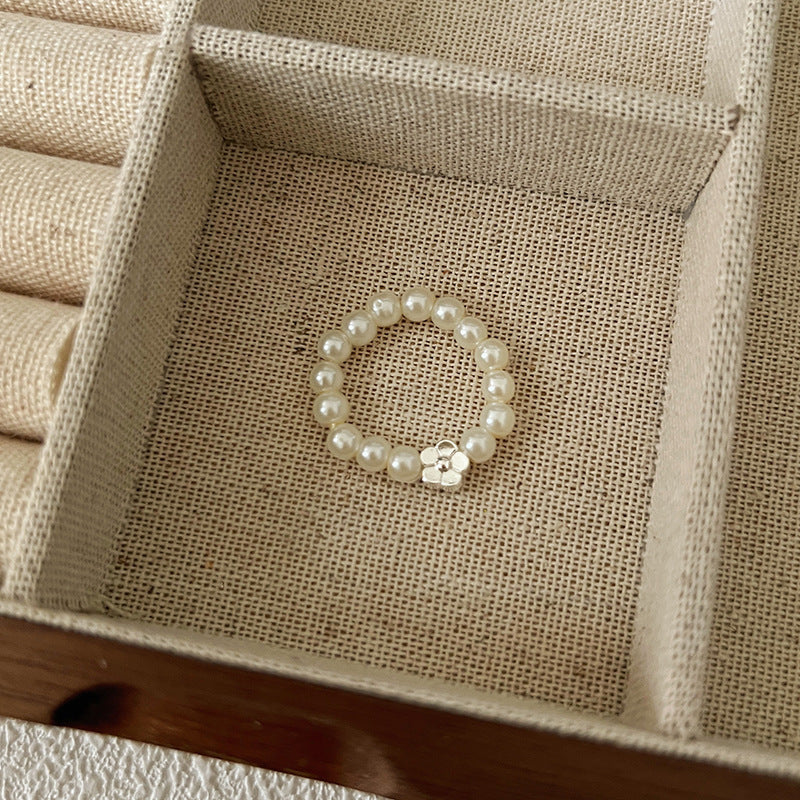 Beads Niche Design Advanced Finger Light Luxury Rings