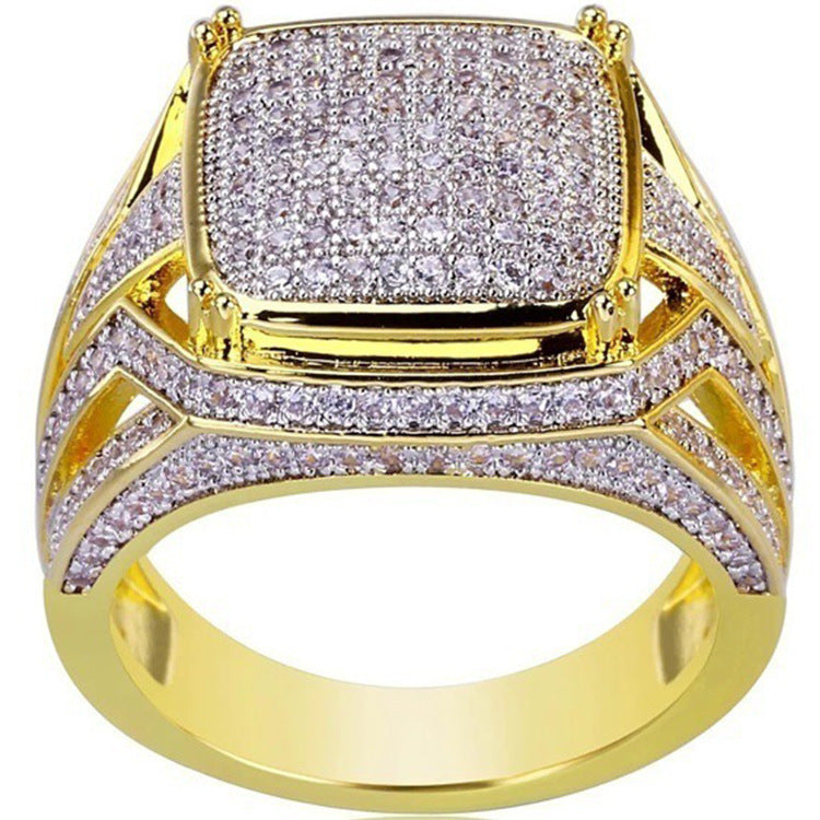 Ornament Popular Golden Single Combination Series Rings