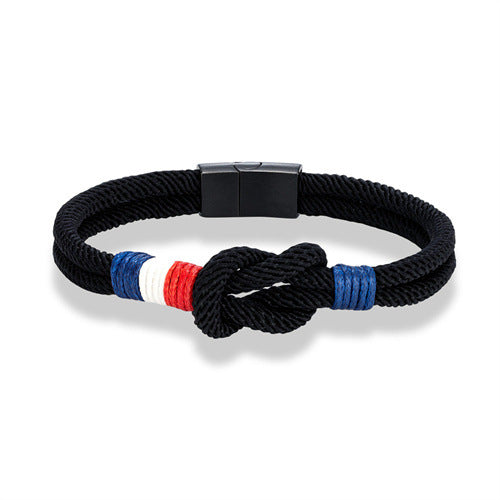 Women's & Men's French Flag Fashion Milan Rope Carrying Bracelets