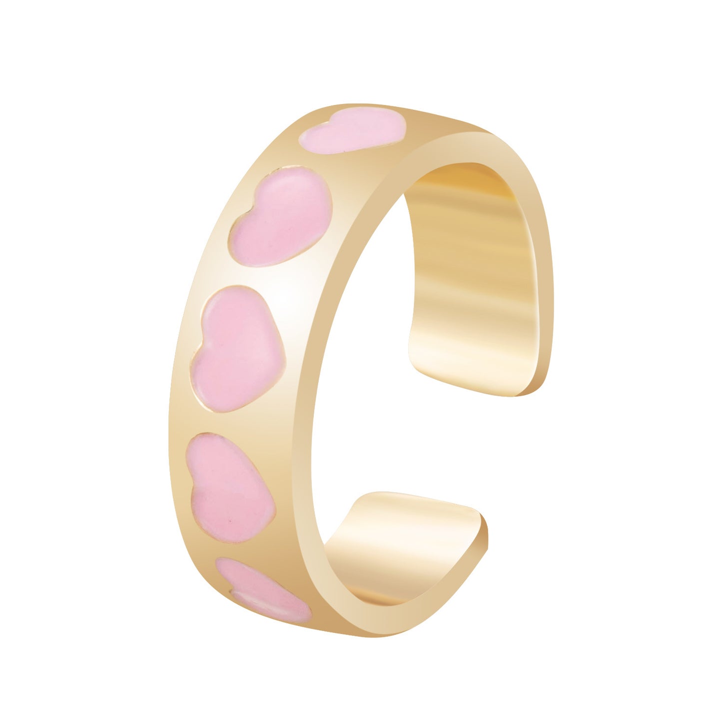 Simple Metal Heart Creative Personality Total Rings