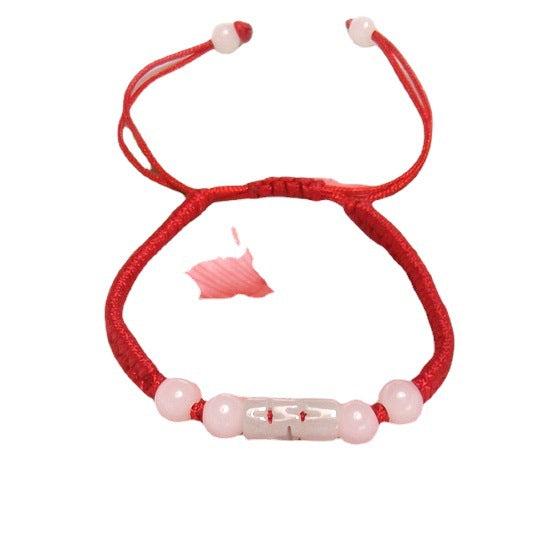 Jade Red Rope Life Hand-woven Stall Bracelets
