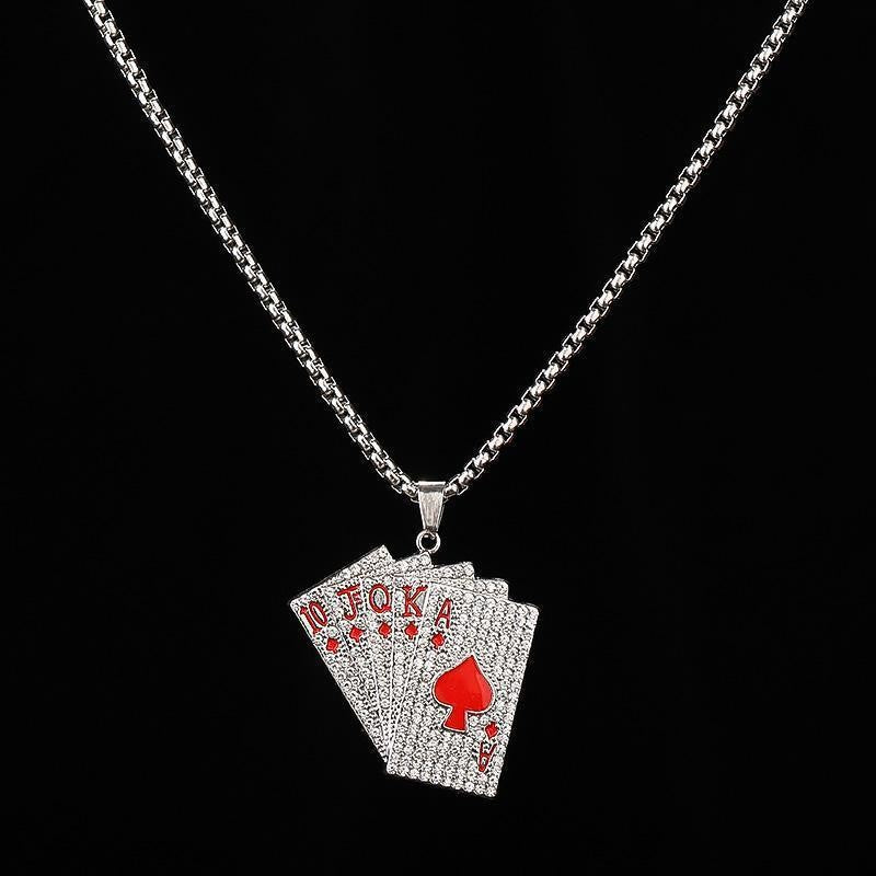 Men's Retro Diamond Flush Sweater Chain Fashion Personality Couple Necklaces
