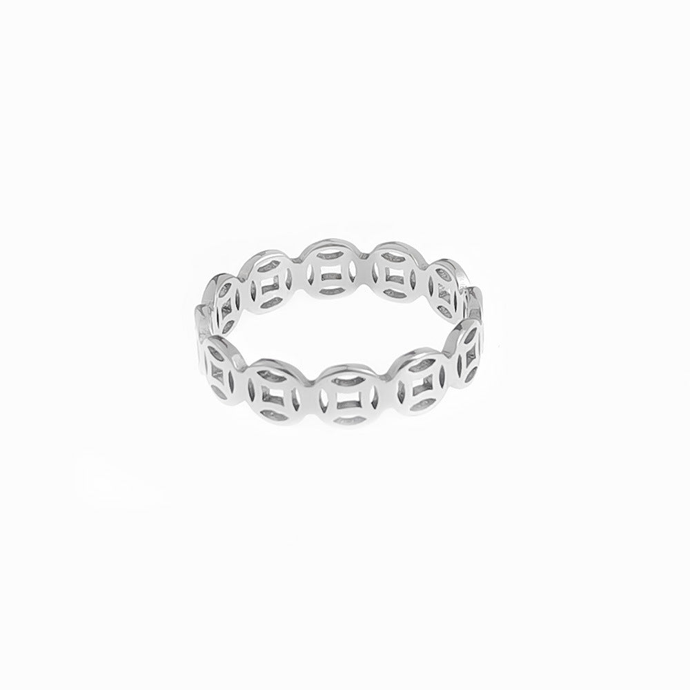 Men's Steel Retro Simple Titanium Corrosion Does Rings