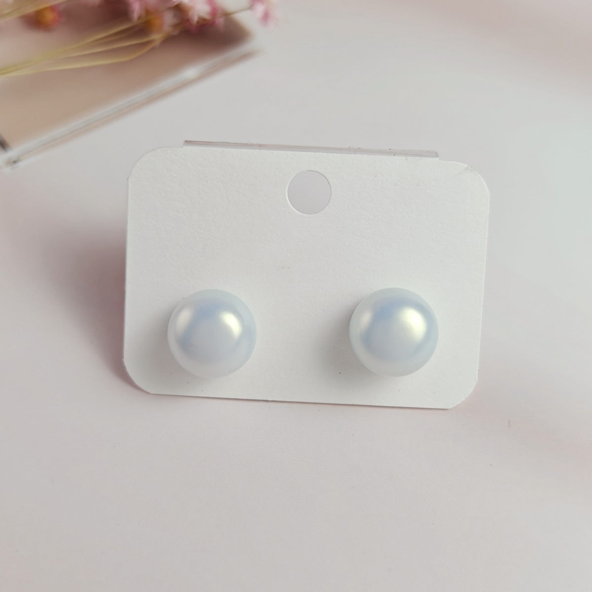 Women's Pearl White Champagne Vintage Steamed Bread Earrings