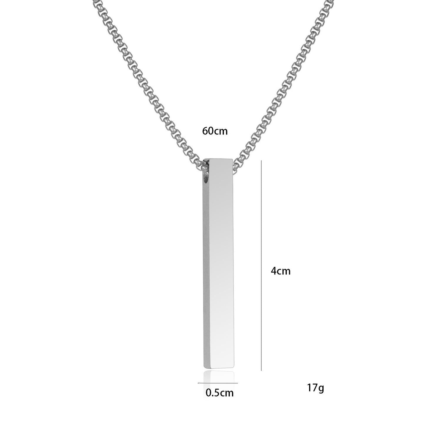 Simple Style Metal Strip Stainless Steel Trendy Hip Necklaces