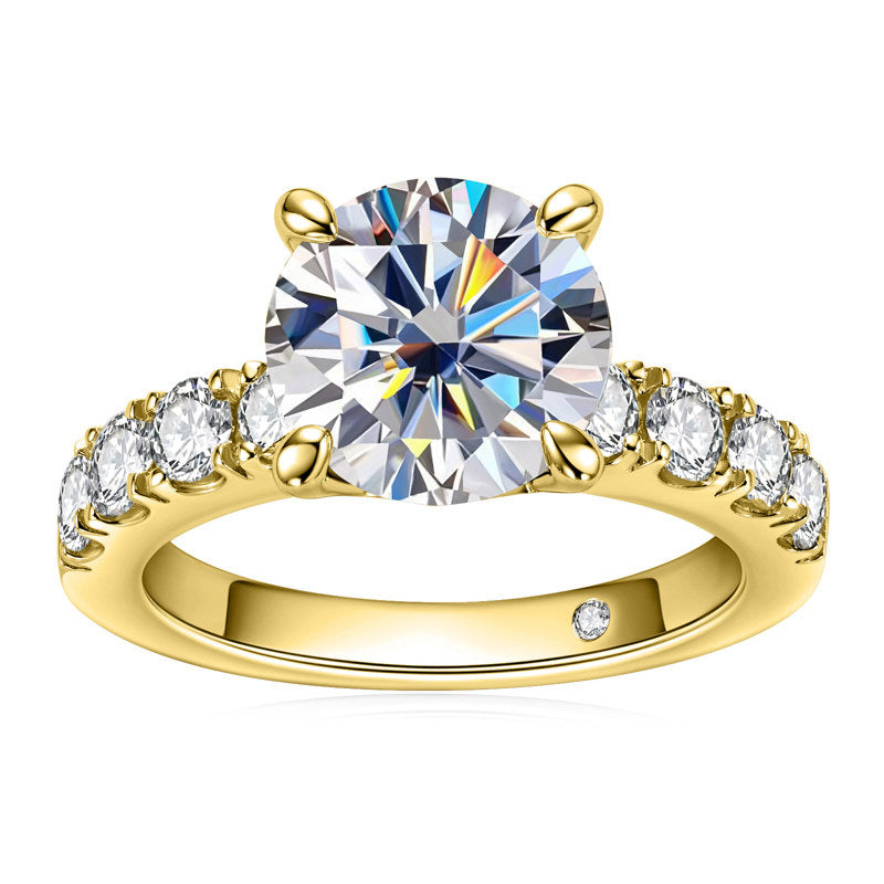 Women's Sier Plated Moissanite High-grade Niche Rings