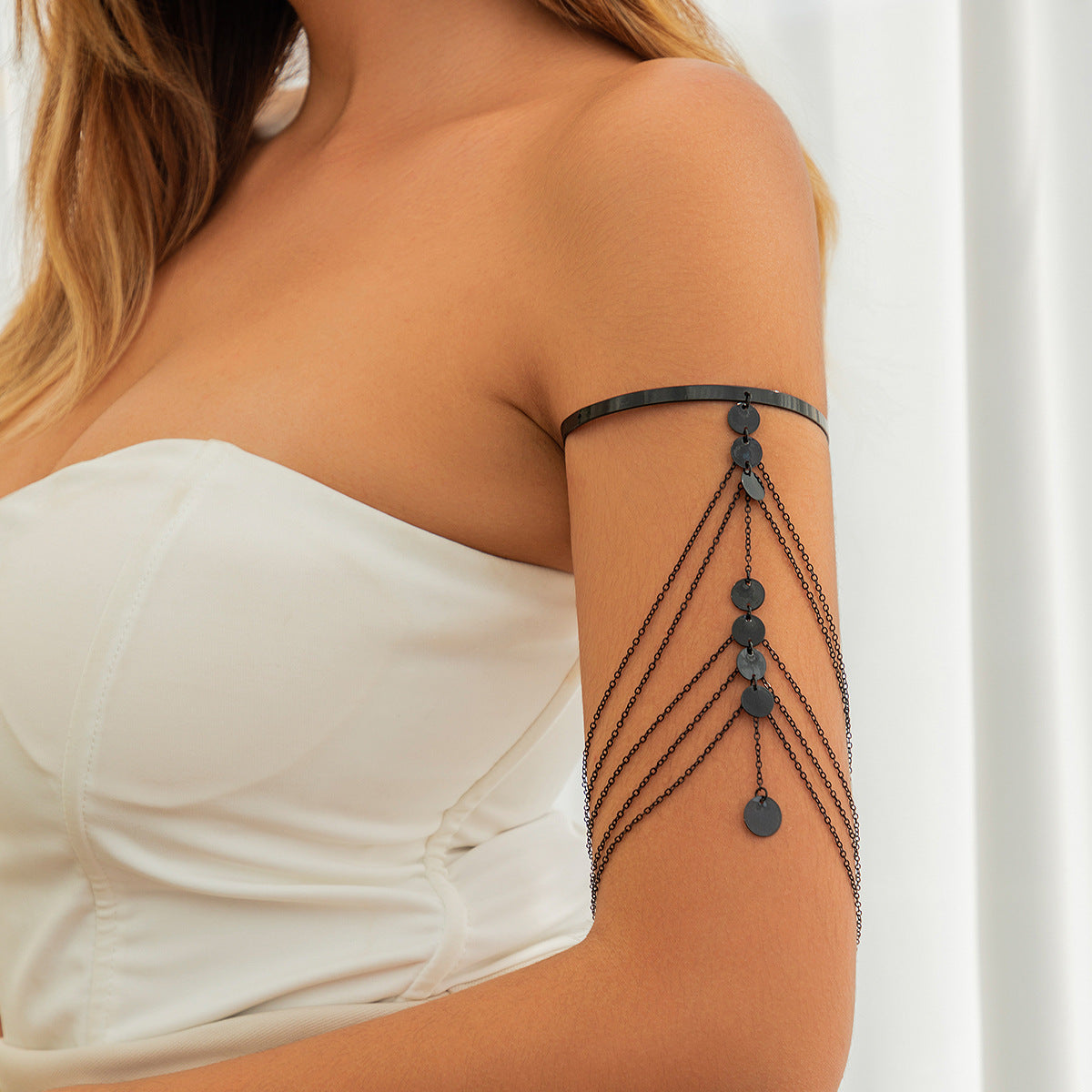 Ornament Fashion Sexy Tassel Inlaid White Bracelets