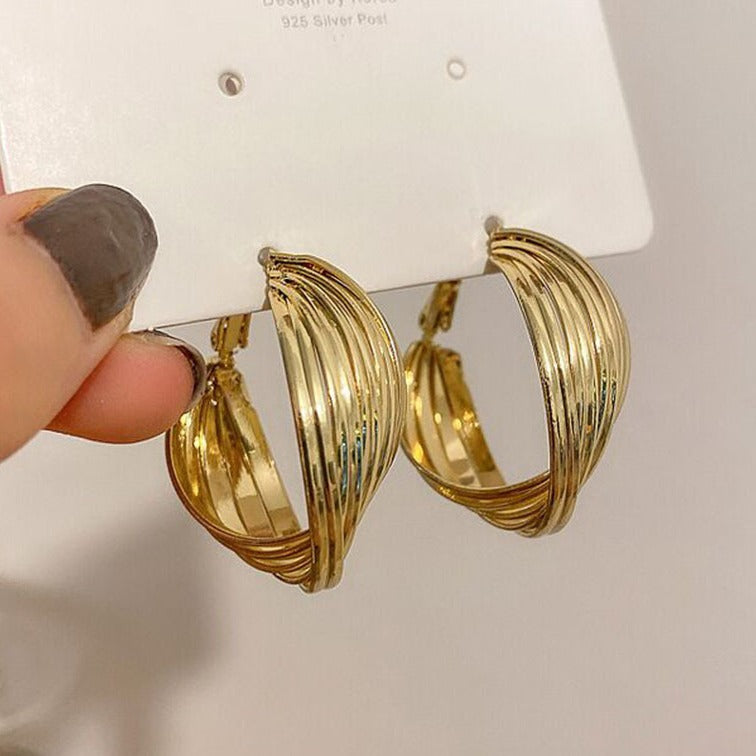 Women's For Trendy Retro Style High-grade Round Elegant Earrings