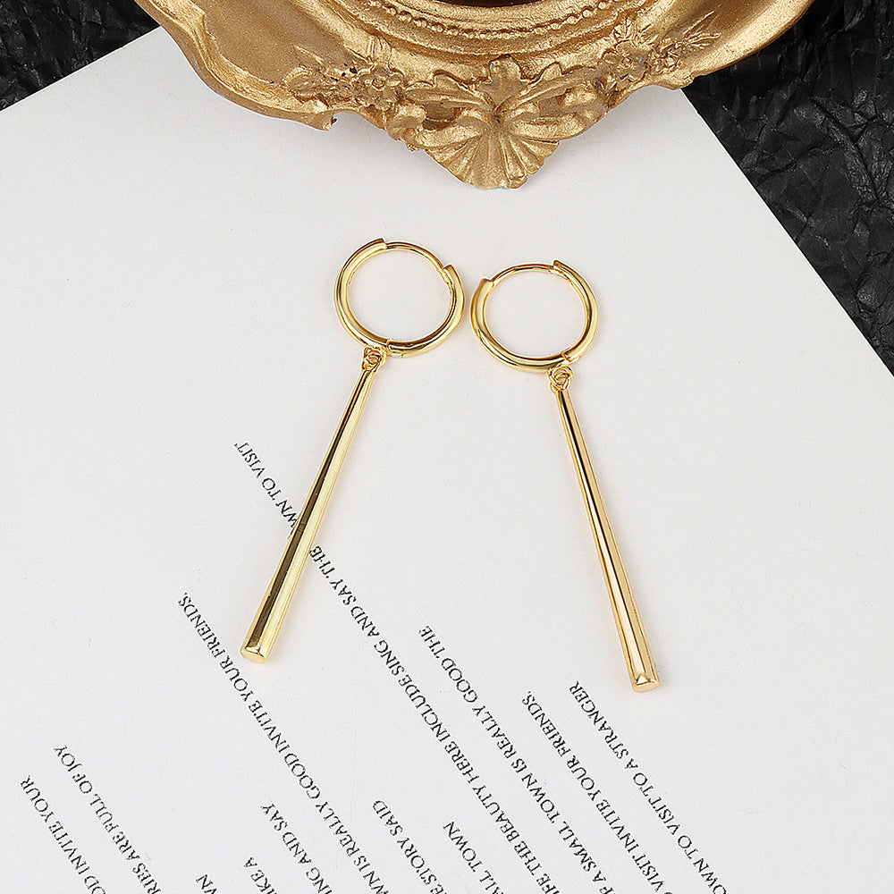 Women's & Men's Sier Long For Elegant Simple Trendy Earrings