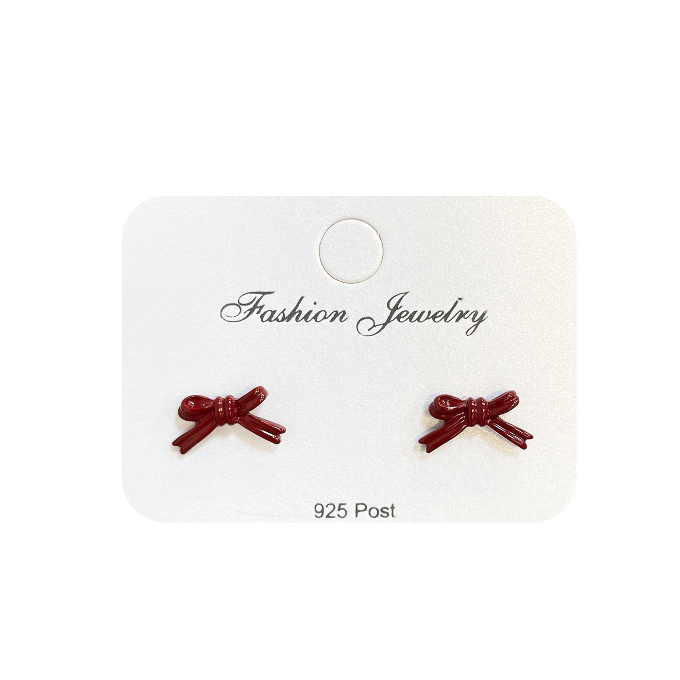 Small Exquisite Bow Female Sier Needle Earrings