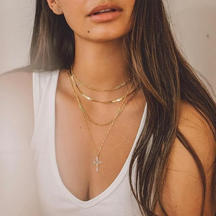 Full Diamond Crown Rotatable Light Luxury Necklaces