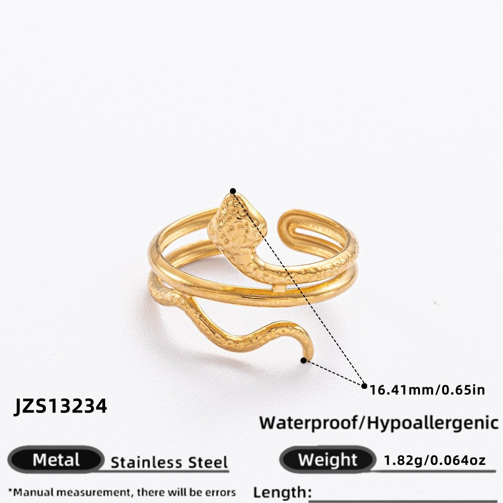 Steel Stainless Gold Plated High-grade Summer Wind Rings